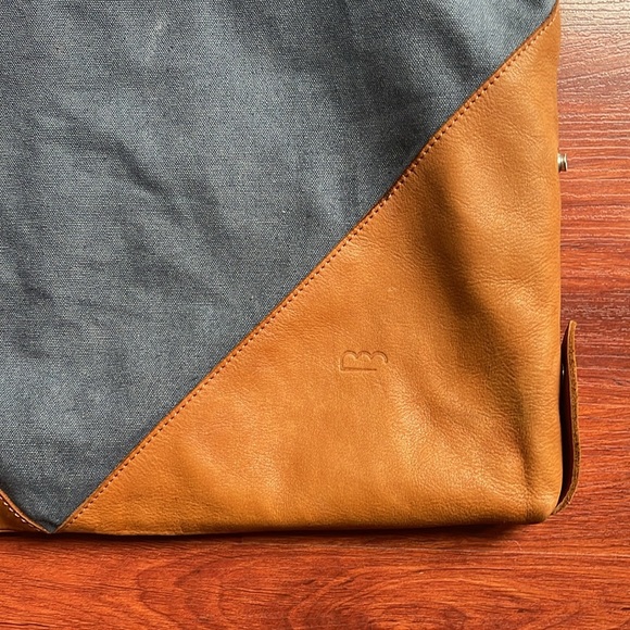 Elegant Leather And Cavas Tote Longchamp - Picture 2 of 11